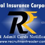 GIC Re India Exam Admit Card 2018