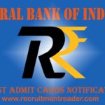Central Bank of India SO Admit Card