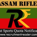 Assam Rifles sports Quota Recruitment