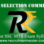 SSC MTS Exam Syllabus 2022 PDF