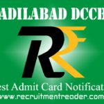 Adilabad DCCB Admit Card