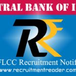 Central Bank of India FLCC Recruitment