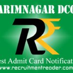 Karimnagar DCCB Admit Card