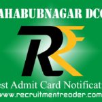 Mahabubnagar DCCB Admit Card