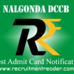 Nalgonda DCCB Admit card