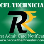 RCFL Technician Admit Card