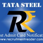 TATA Steel JET Admit Card
