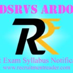 DSRVS ARDO Screening Test Syllabus
