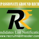 ITBP Compassionate Ground Recruitment Candidates List