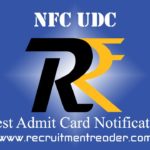 NFC UDC Admit Card