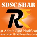 SDSC SHAR Admit Card