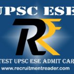 UPSC ESE Admit card