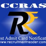CCRAS Admit Card