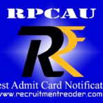 RPCAU Technical Posts Exam Pattern