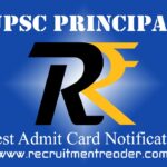 UPSC Principal Admit Card