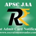 APSC JAA Admit Card 2022