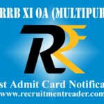 IBPS RRB XI OA (Multipurpose) Admit Card 2022