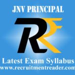 JNV Principal CBT Syllabus 2022