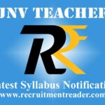 JNV Teacher Syllabus 2022
