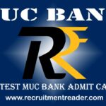 MUC Bank Clerical Trainee Admit card