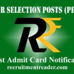 SSCKKR Selection Posts (Phase-X) Admit Card 2022