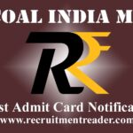 Coal India MT CBT Admit Card