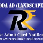 DDA AD (Landscape) Admit Card 2022