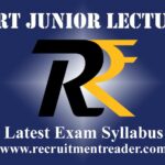 SCERT Junior Lecturer Exam Syllabus
