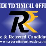 DCSEM Technical Officer Eligible & Rejected Candidates List 2022