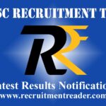 UPSC Recruitment Test Results