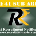 HQ 41 Sub Area Recruitment