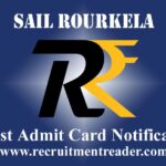 SAIL Rourkela Admit Card