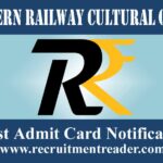 Eastern Railway Cultural Quota Admit Card